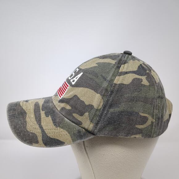 USA Flag Slideback Baseball Cap Multi One Size Adjustable Camo David And Young - Picture 3 of 9